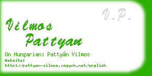 vilmos pattyan business card