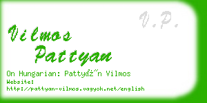 vilmos pattyan business card